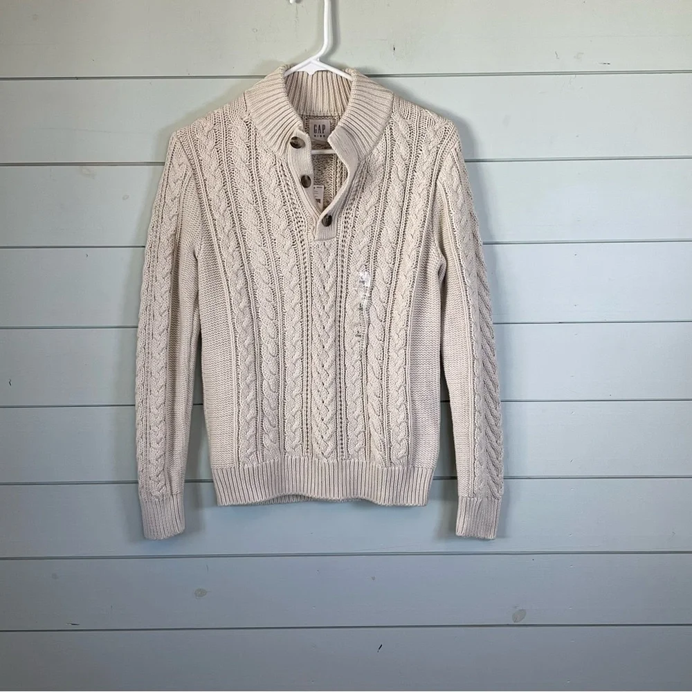 Gap Kids cream sweater‎ long sleeve youth boys size large NWT